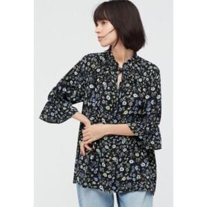 NWT Uniqlo & Paul & Joe Women’s Flower 3/4 Sleeve Blouse Size XS